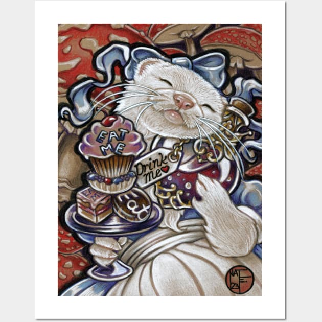 Alice Ferret with Treats Wall Art by Nat Ewert Art